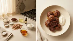 Σοκολατένιες μπάλες πρωινού με μέλι και αμύγδαλο — τραγανές σαν σπιτικά cereal bites