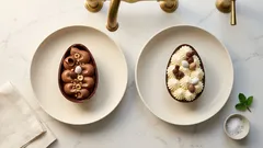 Γεμιστά πασχαλινά σοκολατένια αυγά με μους: τραγανό κέλυφος και βελούδινη γέμιση