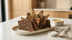 Τραγανά κράκερ σπόρων χωρίς γλουτένη – εύκολα στο φούρνο, ιδανικά για ντιπ