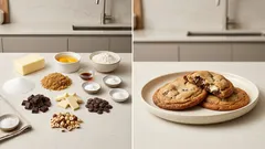 Μπισκότα τριπλής σοκολάτας με φουντούκια – τραγανά έξω, μαλακά στο κέντρο