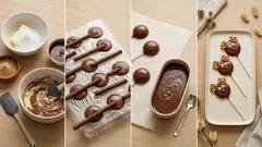 Ταρανδάκια Ρούντολφ: σοκολατένια lollipops χωρίς ψήσιμο, με πουράκι για ξυλάκι