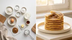 Αφράτα pancakes γεμιστά με πραλίνα φουντουκιού – λιώνει στο κέντρο