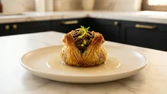 Σοκολατένια μπακλαβαδάκια σε πουγκάκια: τραγανά, σωστά σιροπιασμένα και εύκολα στο σερβίρισμα