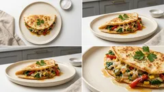 Αράβικη πίτα με λαχανικά και τυρί στο τηγάνι — έτοιμη σε λίγα λεπτά