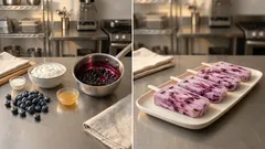 Παγωτό ξυλάκι με μύρτιλα και γιαούρτι: σπιτικό frozen yogurt χωρίς παγωτομηχανή