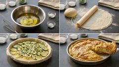 Κρητικό κολοκυθομπούρεκο με μυζήθρα και δυόσμο – τραγανό φύλλο, ζουμερή γέμιση