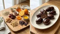 Μελομακάρονα με σοκολάτα χωρίς ψήσιμο: έτοιμα στο μπλέντερ και «δένουν» στο ψυγείο