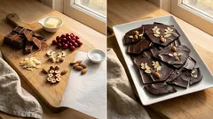 Χριστουγεννιάτικη σοκολάτα «bark» με ταρανδάκια και χιονάνθρωπους – πανεύκολη και εντυπωσιακή