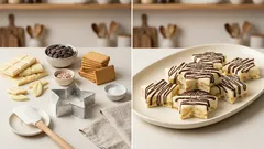 Μπισκοτένια χριστουγεννιάτικα άστρα με λευκή σοκολάτα (χωρίς ψήσιμο)