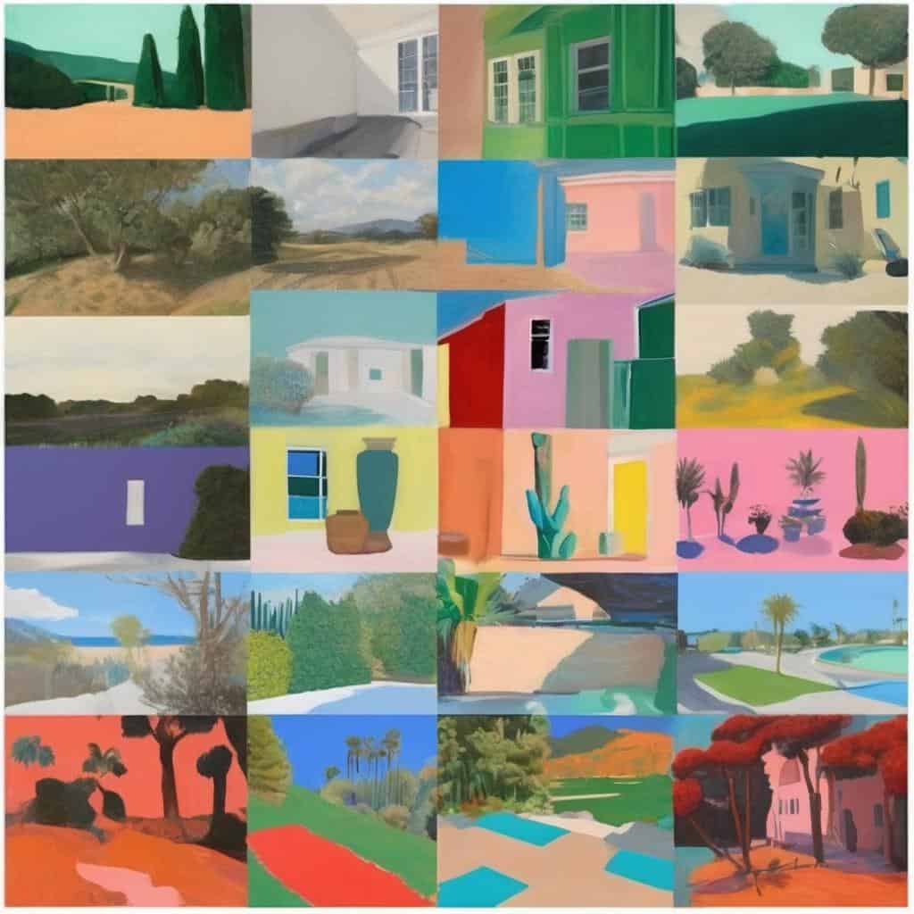 Εικόνες με έμετρες παστέλ αποχρώσεις και τοπία, εμπειρία τέχνης ως πράξη συνειδητότητας.